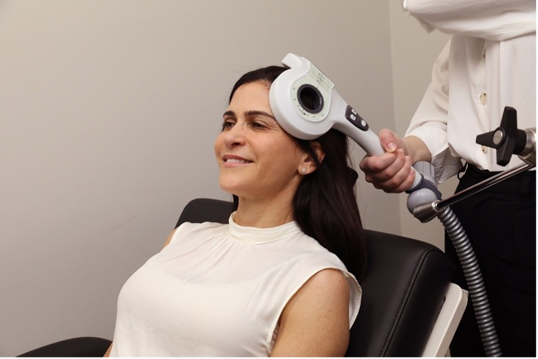Patient undergoing TMS treatment for depression at Avive Clinic Mornington Peninsula